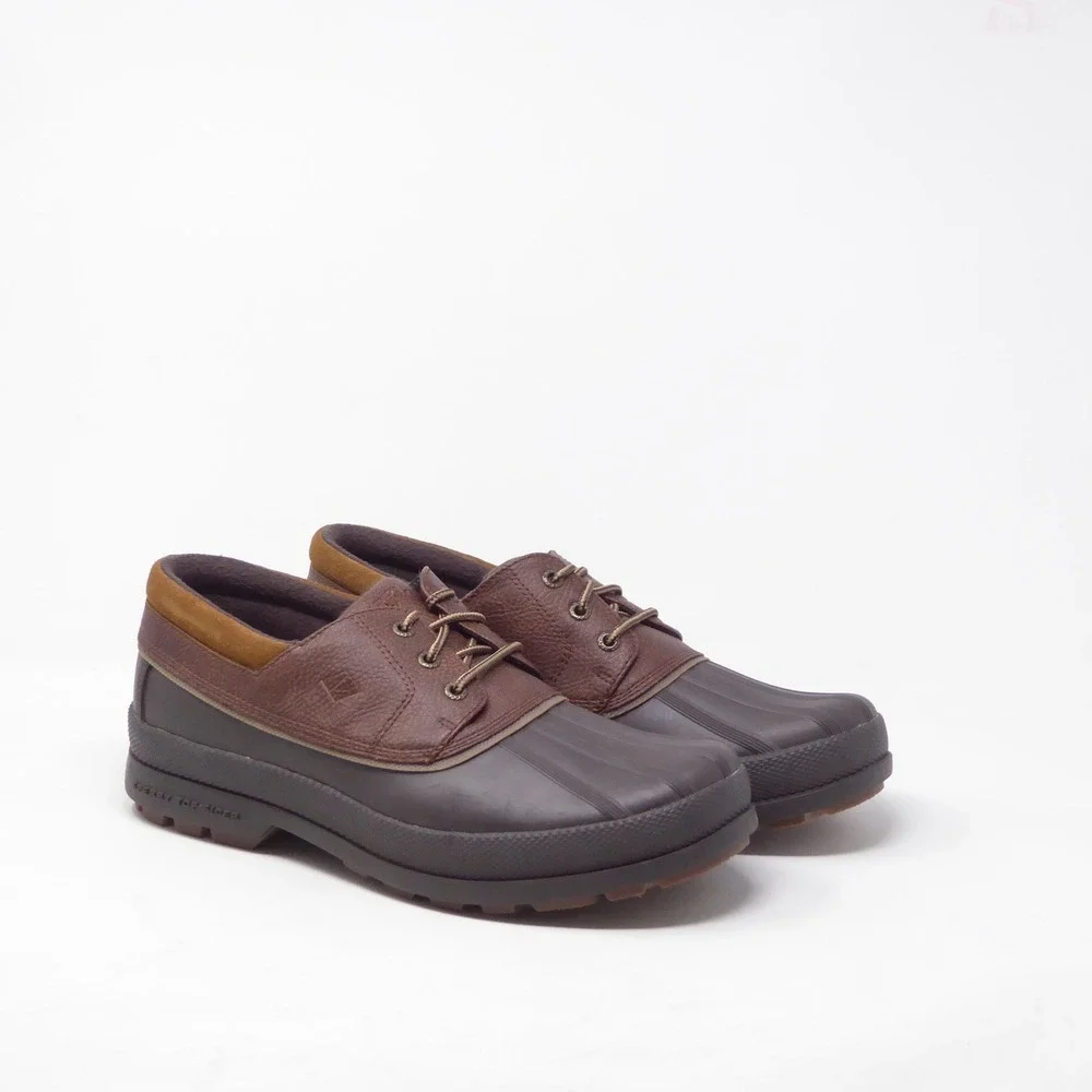 Sperry Mens Cold Bay 3-Eye Duck Shoes Brown Thinsulate Waterproof STS22690 Sz 10